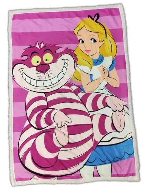 Coperta Sherpa Alice in Wonderland
